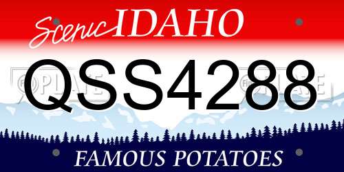 QSS4288 Idaho License Plate