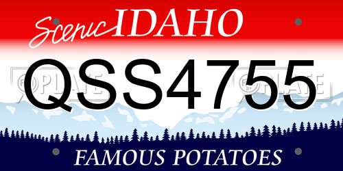 QSS4755 Idaho License Plate