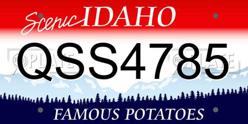 QSS4785 Idaho License Plate