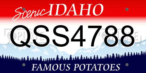 QSS4788 Idaho License Plate