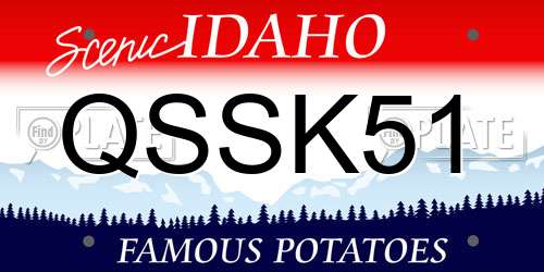 QSSK51 Idaho License Plate