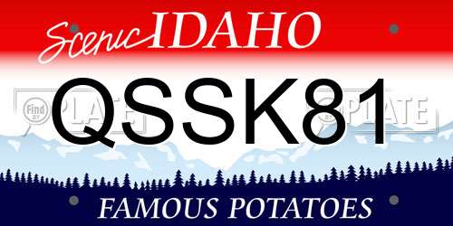 QSSK81 Idaho License Plate