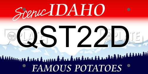 QST22D Idaho License Plate