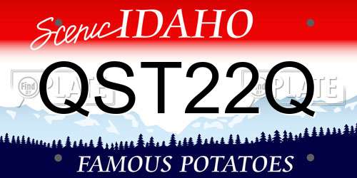 QST22Q Idaho License Plate