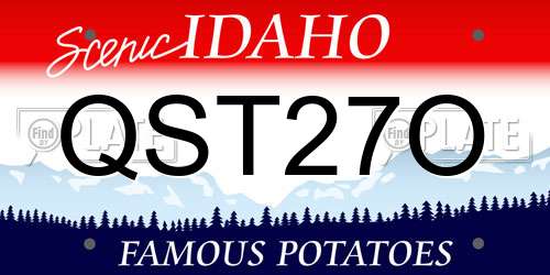 QST27O Idaho License Plate