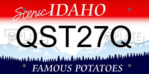 QST27Q Idaho License Plate