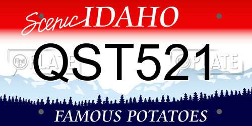 QST521 Idaho License Plate