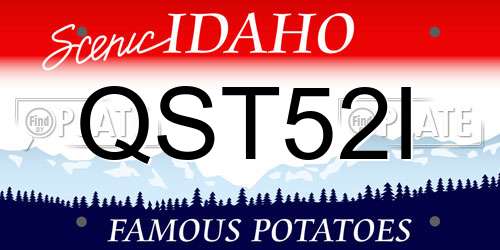 QST52I Idaho License Plate