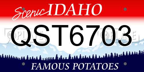 QST6703 Idaho License Plate
