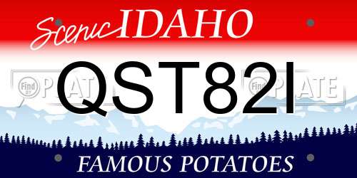 QST82I Idaho License Plate