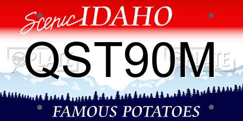 QST90M Idaho License Plate
