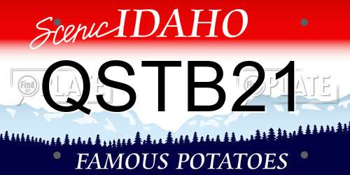 QSTB21 Idaho License Plate