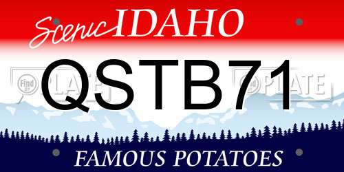 QSTB71 Idaho License Plate