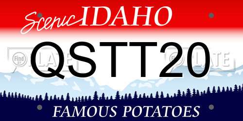 QSTT20 Idaho License Plate