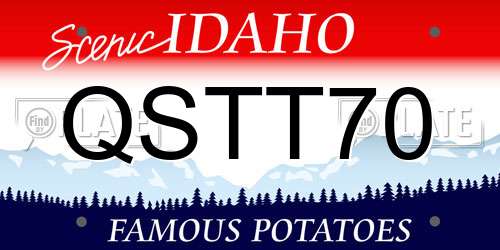 QSTT70 Idaho License Plate