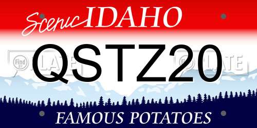 QSTZ20 Idaho License Plate