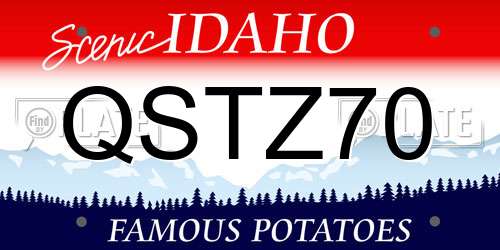 QSTZ70 Idaho License Plate