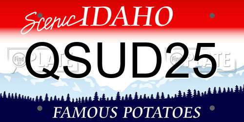 QSUD25 Idaho License Plate