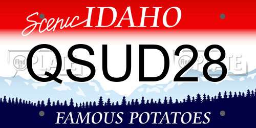 QSUD28 Idaho License Plate