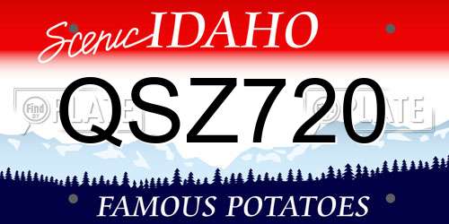 QSZ720 Idaho License Plate
