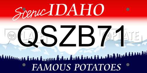 QSZB71 Idaho License Plate