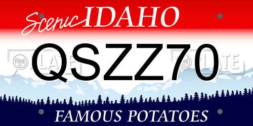 QSZZ70 Idaho License Plate