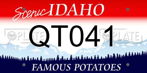 QT041 Idaho License Plate