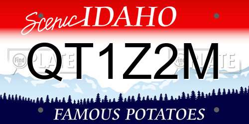 QT1Z2M Idaho License Plate