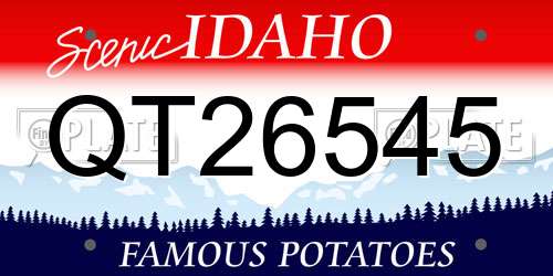 QT26545 Idaho License Plate