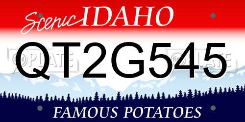 QT2G545 Idaho License Plate