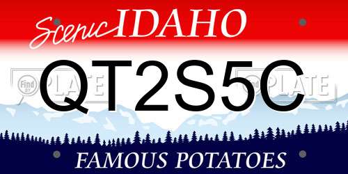 QT2S5C Idaho License Plate