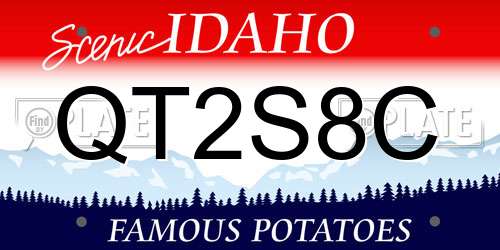 QT2S8C Idaho License Plate