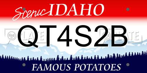 QT4S2B Idaho License Plate