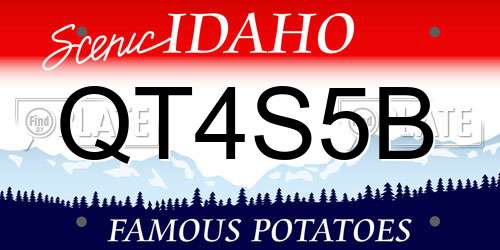 QT4S5B Idaho License Plate