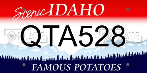 QTA528 Idaho License Plate