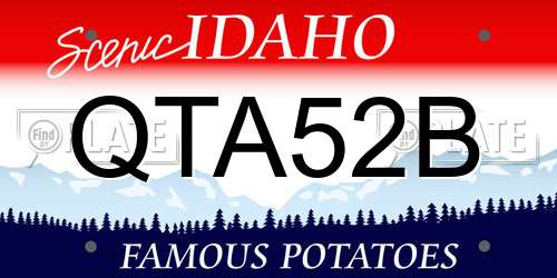 QTA52B Idaho License Plate