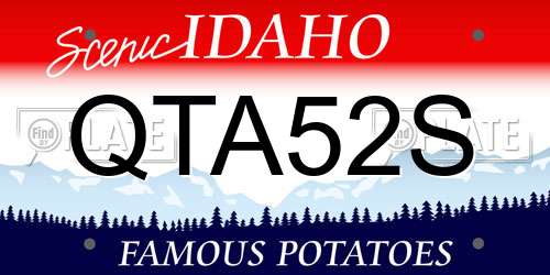 QTA52S Idaho License Plate