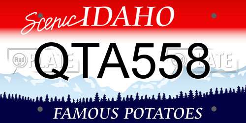 QTA558 Idaho License Plate