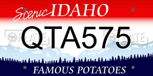 QTA575 Idaho License Plate