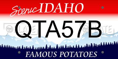 QTA57B Idaho License Plate