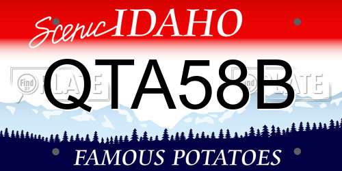 QTA58B Idaho License Plate
