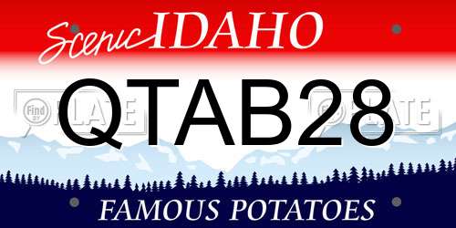 QTAB28 Idaho License Plate