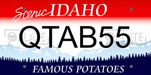 QTAB55 Idaho License Plate