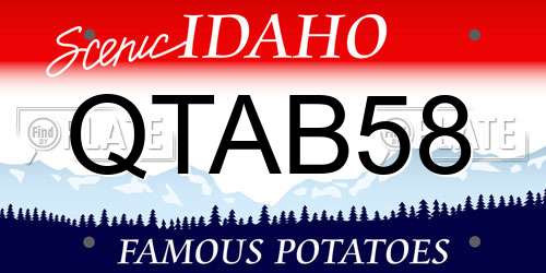 QTAB58 Idaho License Plate