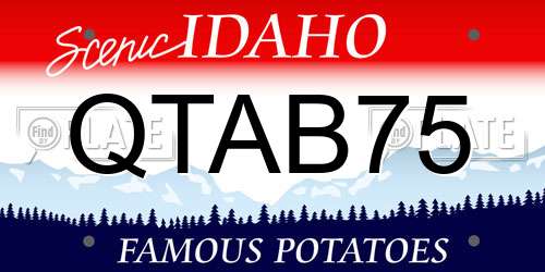 QTAB75 Idaho License Plate