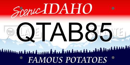 QTAB85 Idaho License Plate