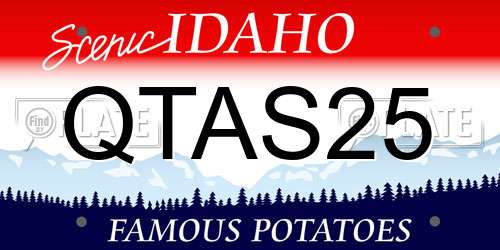 QTAS25 Idaho License Plate
