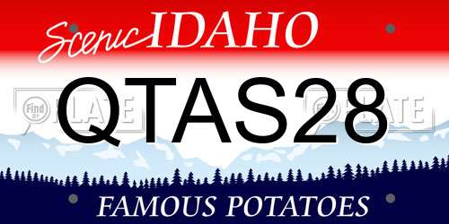 QTAS28 Idaho License Plate