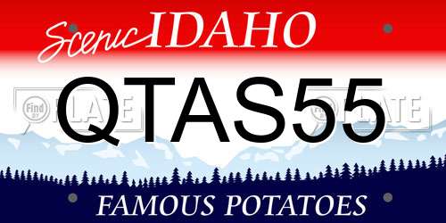QTAS55 Idaho License Plate