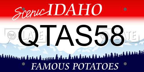QTAS58 Idaho License Plate